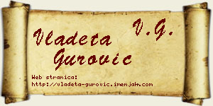 Vladeta Gurović vizit kartica